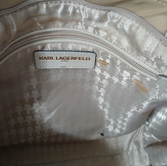 Karl Lagerfeld Purse,16 x 10.5 x 5in. Lots of Life Yet, Canvas, Good Condition - Picture 7 of 9